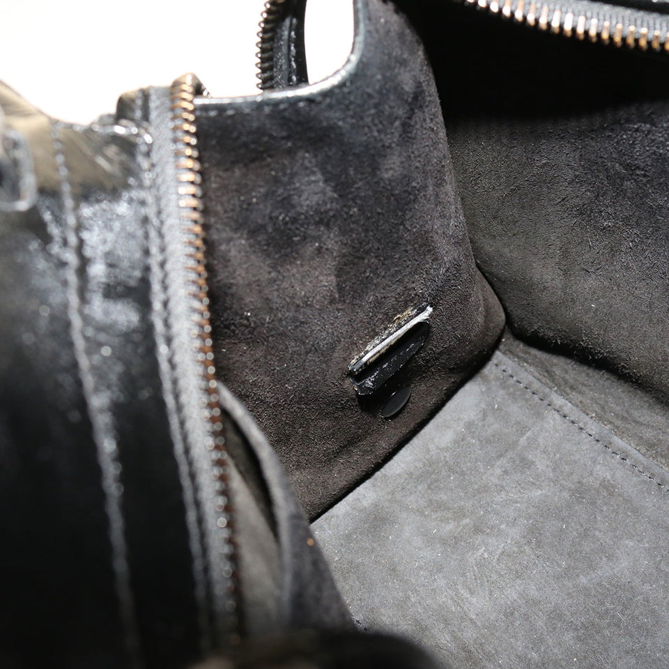 Saint Laurent- Baby Cabas Handbag Enamel Black