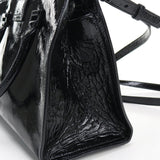 Saint Laurent- Baby Cabas Handbag Enamel Black
