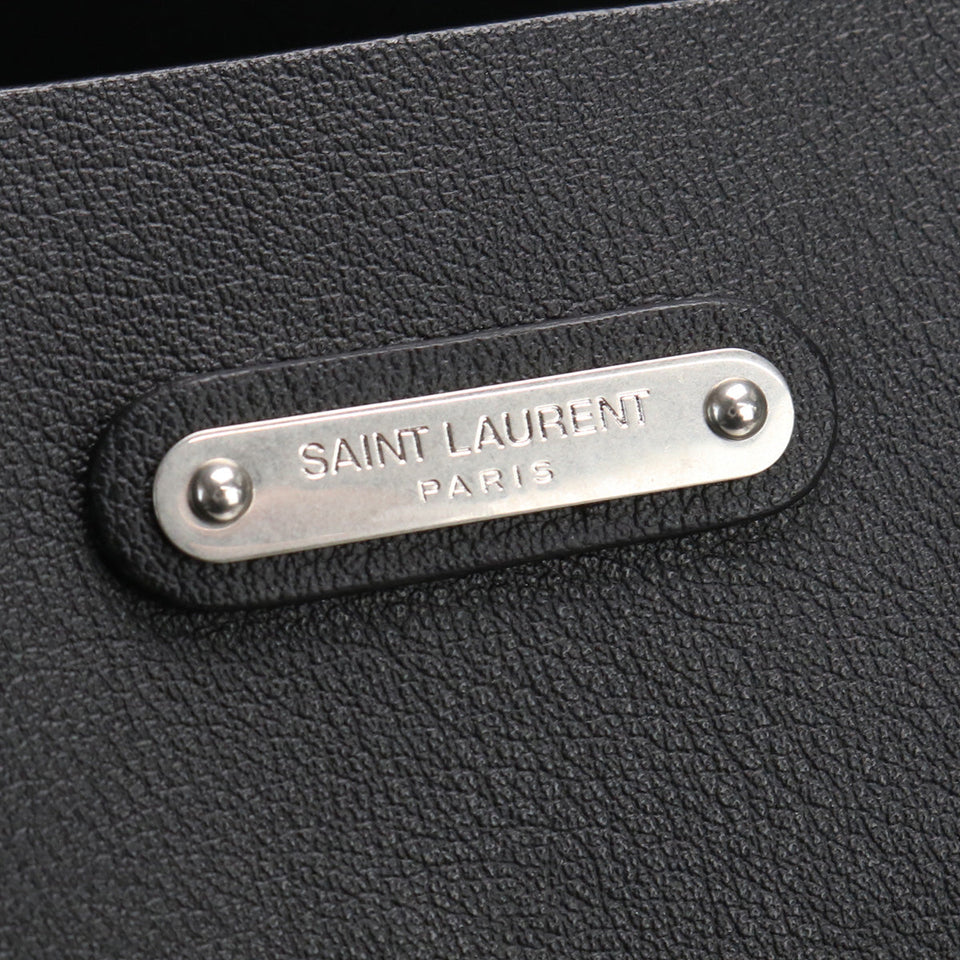 Saint Laurent- Sack Shopping Tote Bag Leather Black