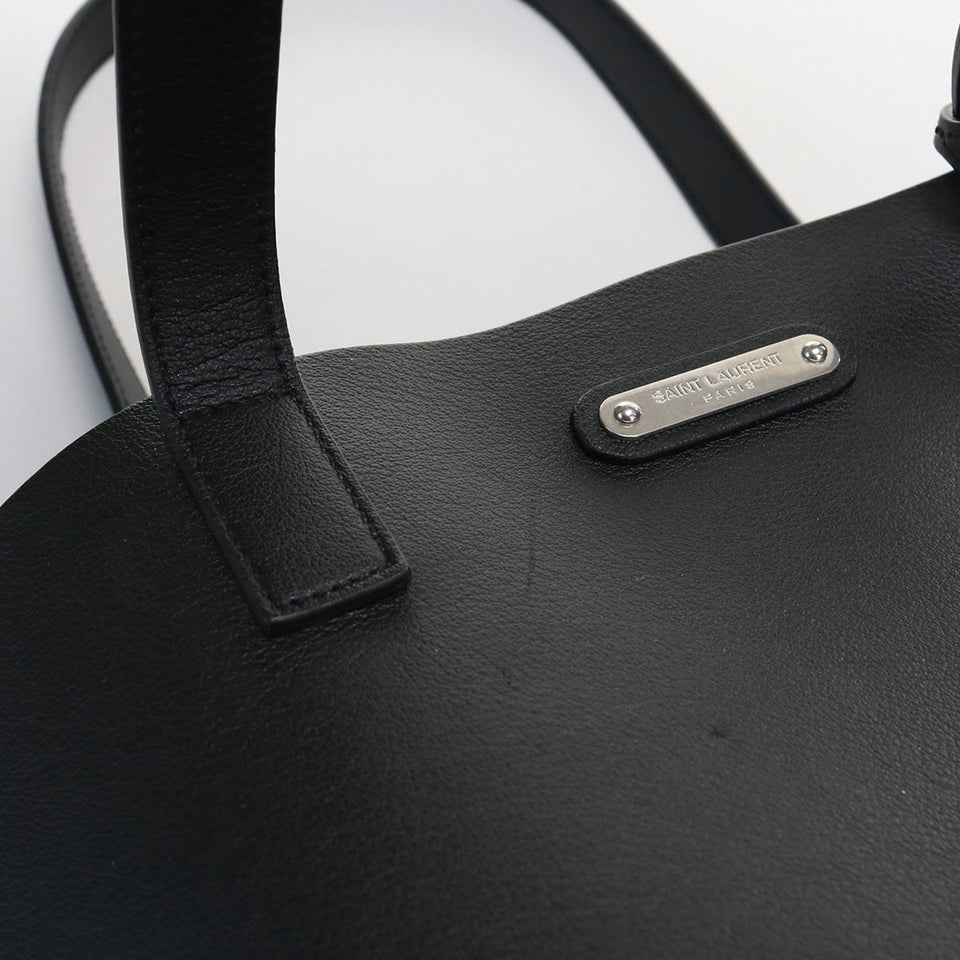 Saint Laurent- Sack Shopping Tote Bag Leather Black