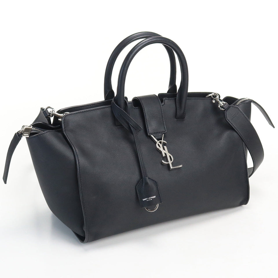 Saint Laurent- Downtown Cabas Handbag Leather Black