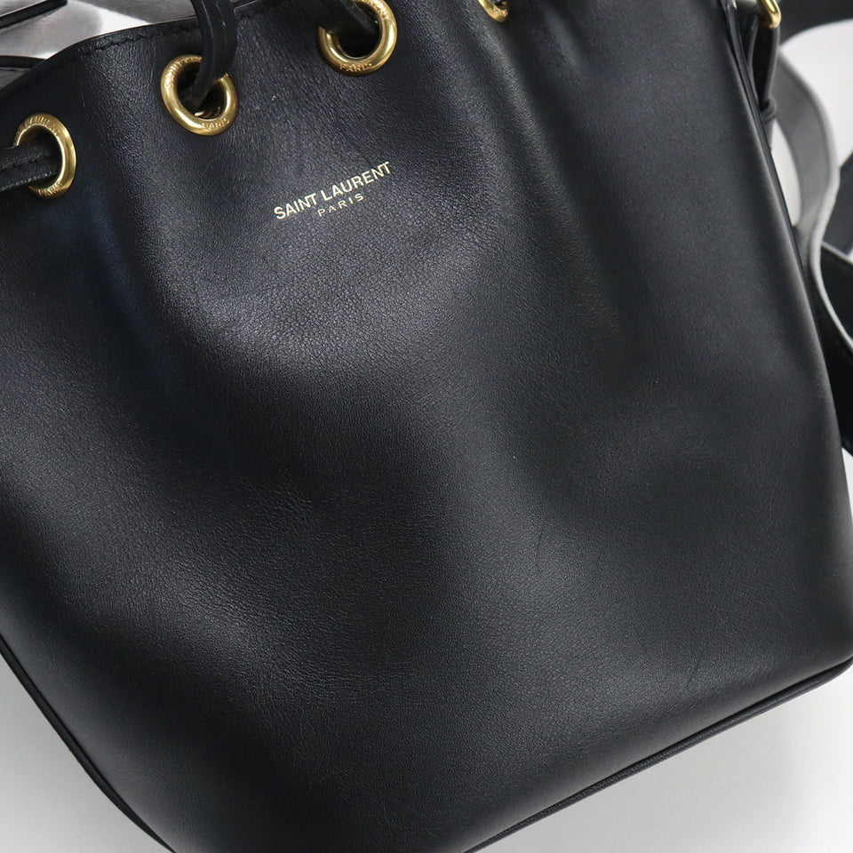 Saint Laurent- Emmanuel Bucket Crossbody Shoulder Bag Leather