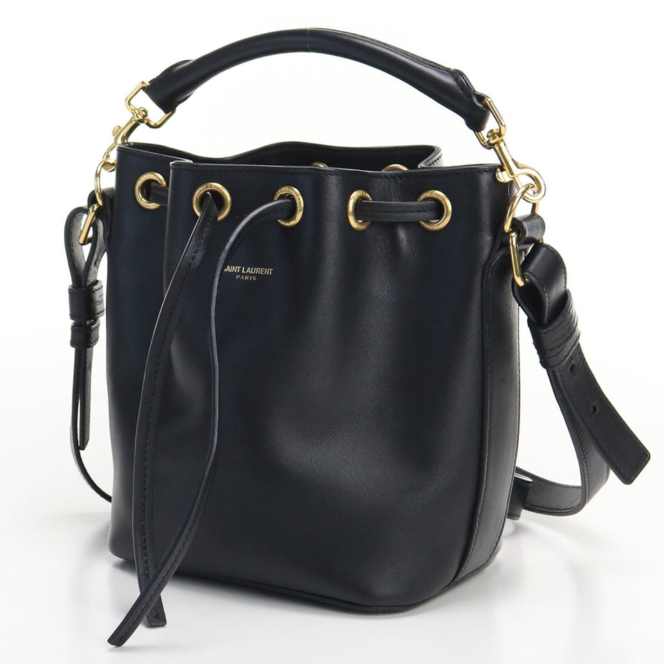 Saint Laurent- Emmanuel Bucket Crossbody Shoulder Bag Leather