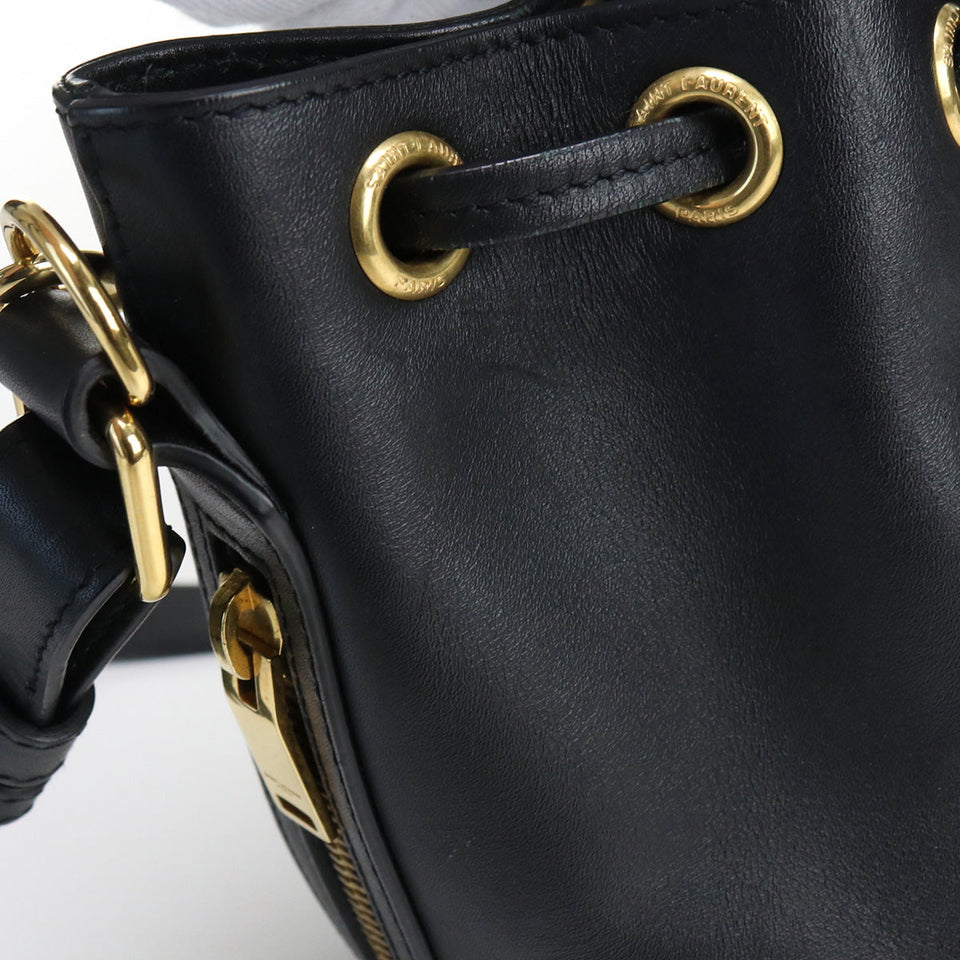 Saint Laurent- Emmanuel Bucket Crossbody Shoulder Bag Leather