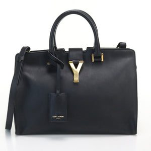 Saint Laurent- Petit Cabas Y Line Handbag Leather Black