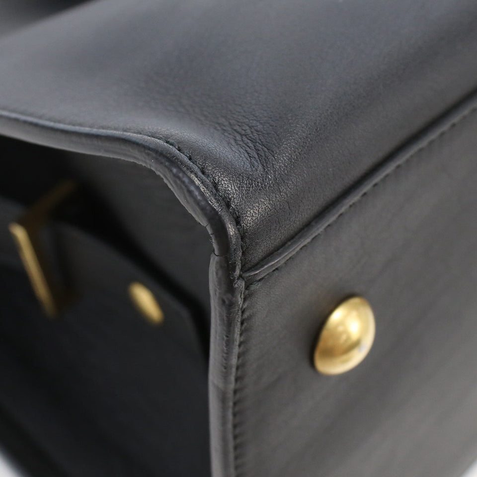 Saint Laurent- Petit Cabas Y Line Handbag Leather Black