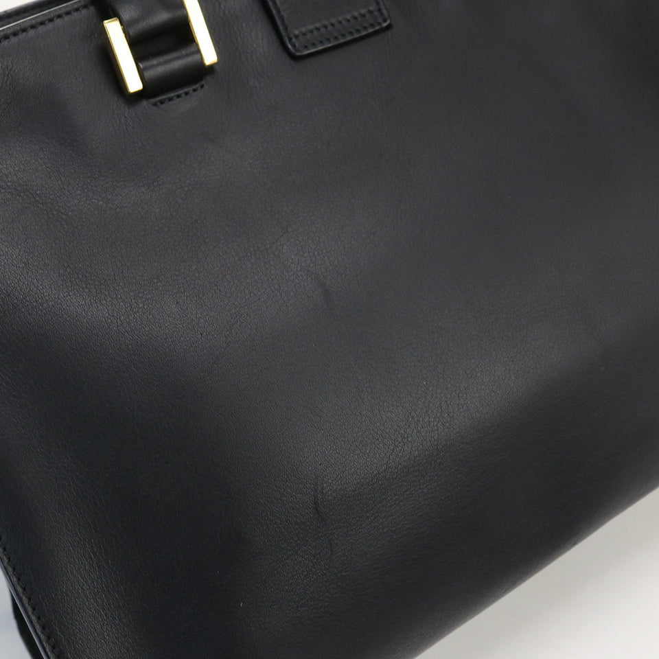 Saint Laurent- Petit Cabas Y Line Handbag Leather Black
