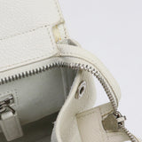 Saint Laurent- Cava Rive Gauche Handbag Leather White