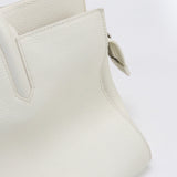Saint Laurent- Cava Rive Gauche Handbag Leather White