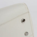 Saint Laurent- Cava Rive Gauche Handbag Leather White