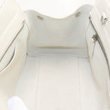 Saint Laurent- Cava Rive Gauche Handbag Leather White