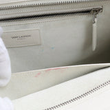 Saint Laurent- Cava Rive Gauche Handbag Leather White