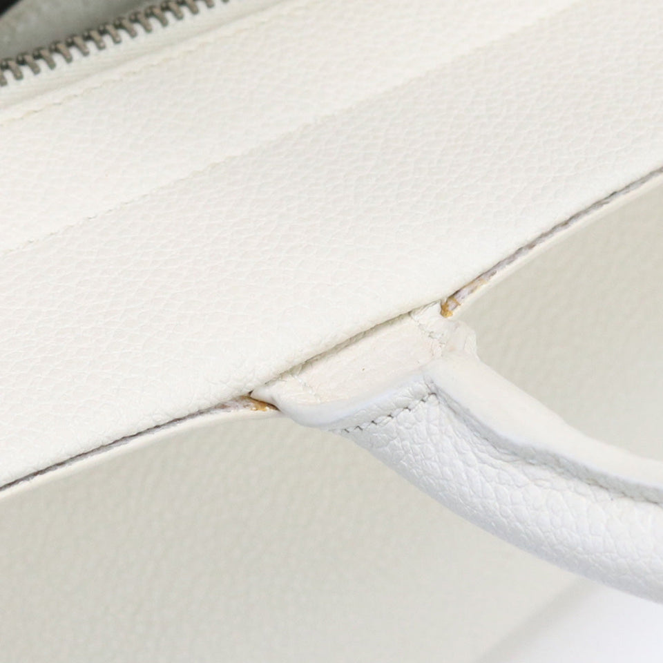 Saint Laurent- Cava Rive Gauche Handbag Leather White