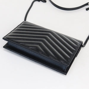 Saint Laurent- Chain Wallet Leather Black