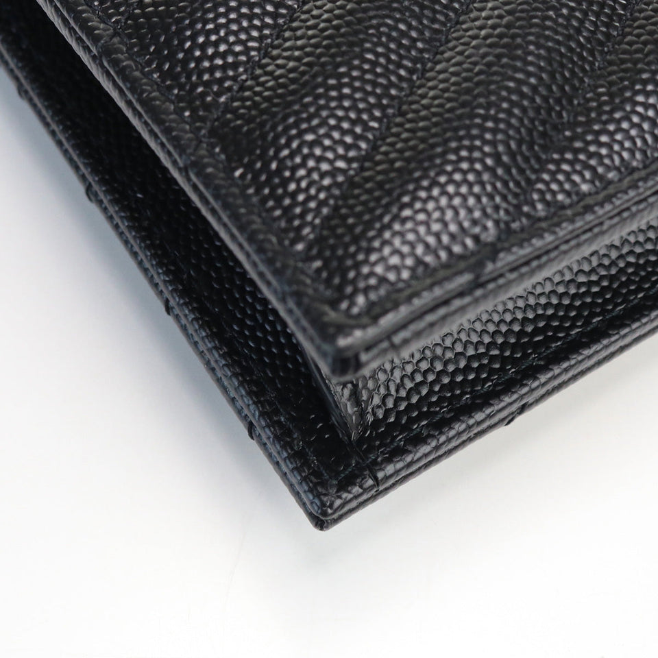 Saint Laurent- Chain Wallet Leather Black