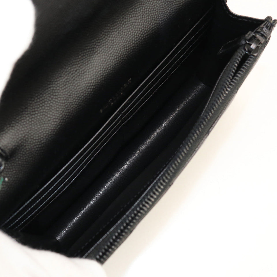 Saint Laurent- Chain Wallet Leather Black