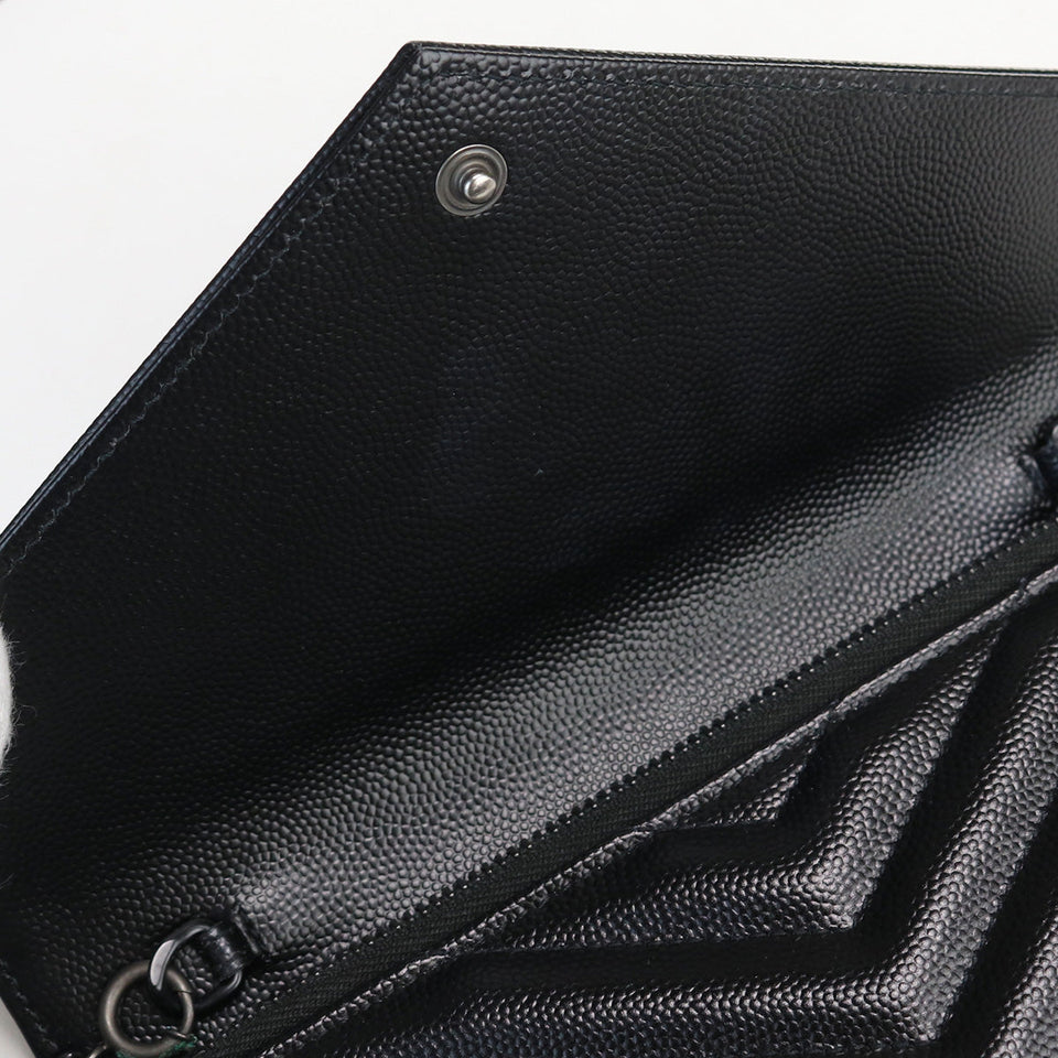 Saint Laurent- Chain Wallet Leather Black