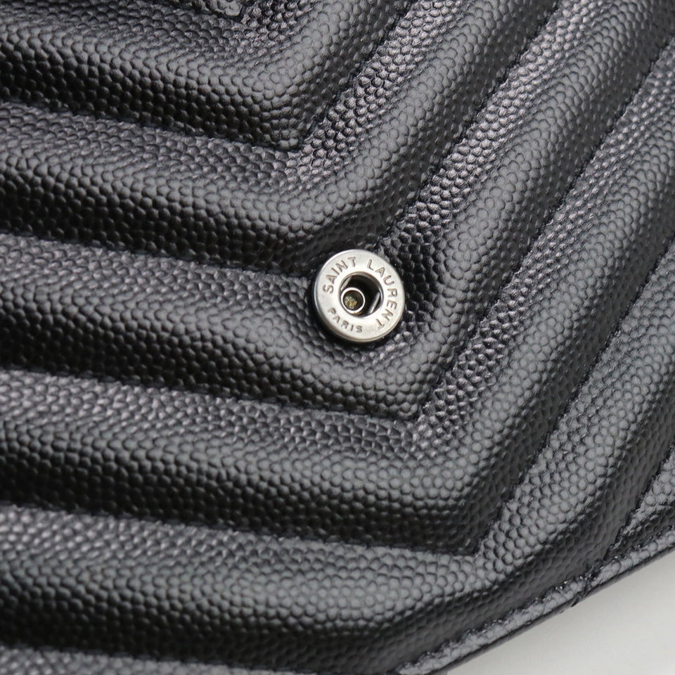 Saint Laurent- Chain Wallet Leather Black