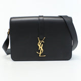 Saint Laurent- University Crossbody Shoulder Bag Leather Black