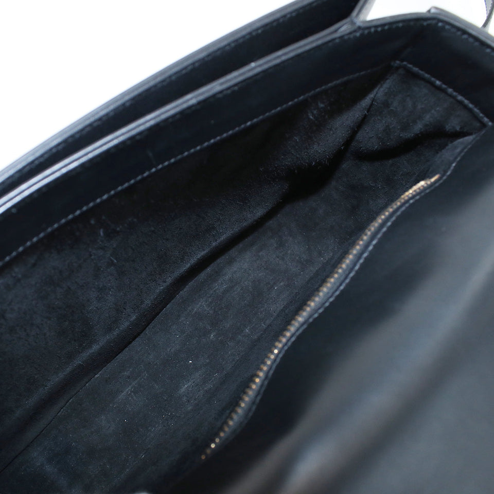 Saint Laurent- University Crossbody Shoulder Bag Leather Black