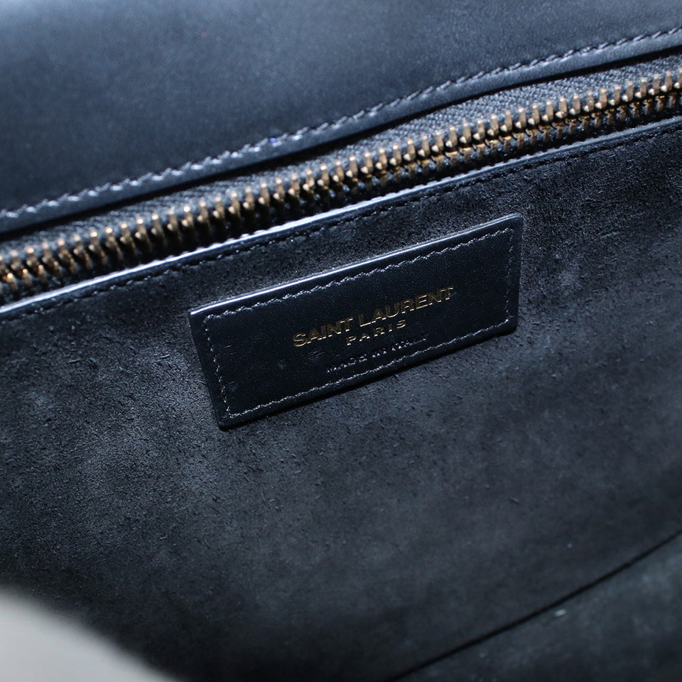 Saint Laurent- University Crossbody Shoulder Bag Leather Black