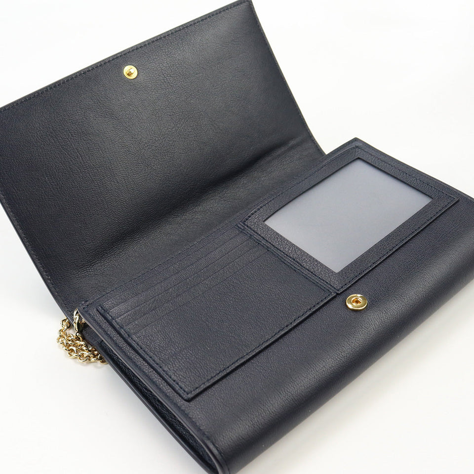 Saint Laurent- Chain Wallet Leather Black