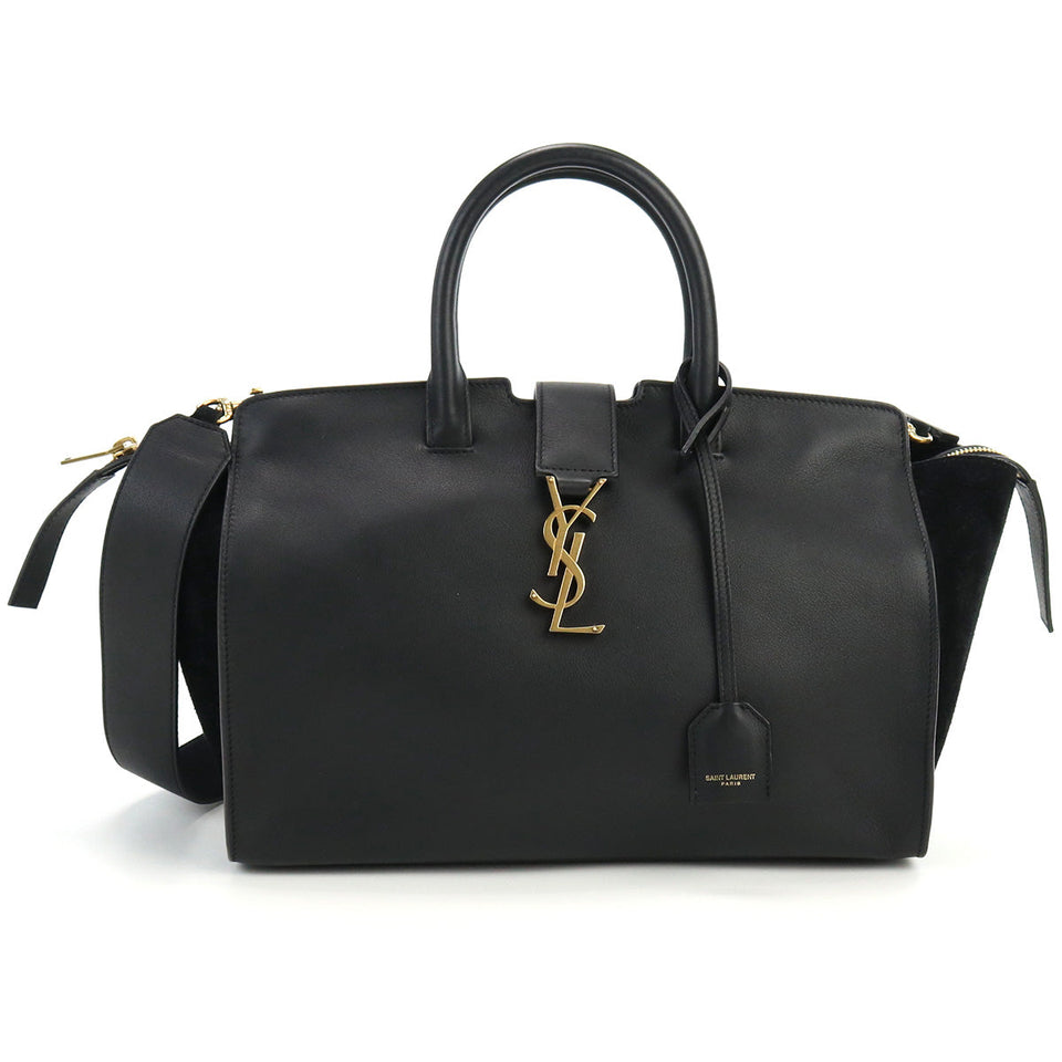 Saint Laurent- Downtown Handbag Calf Black