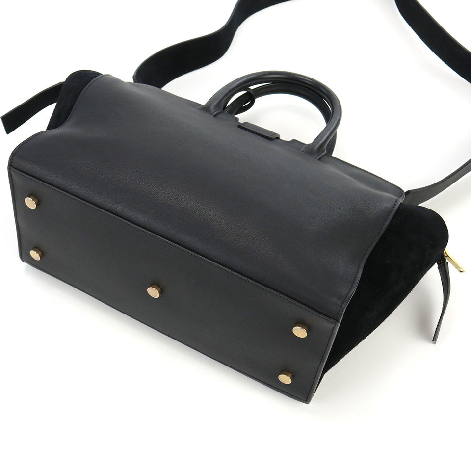 Saint Laurent- Downtown Handbag Calf Black