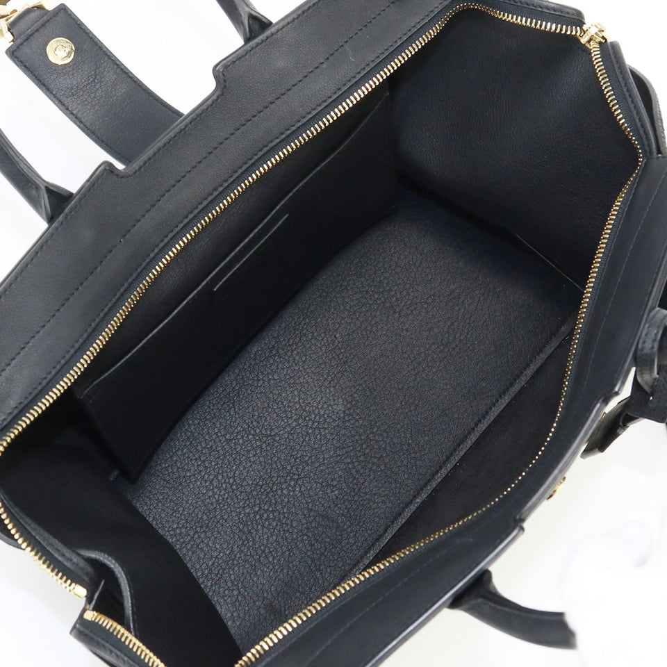 Saint Laurent- Downtown Handbag Calf Black