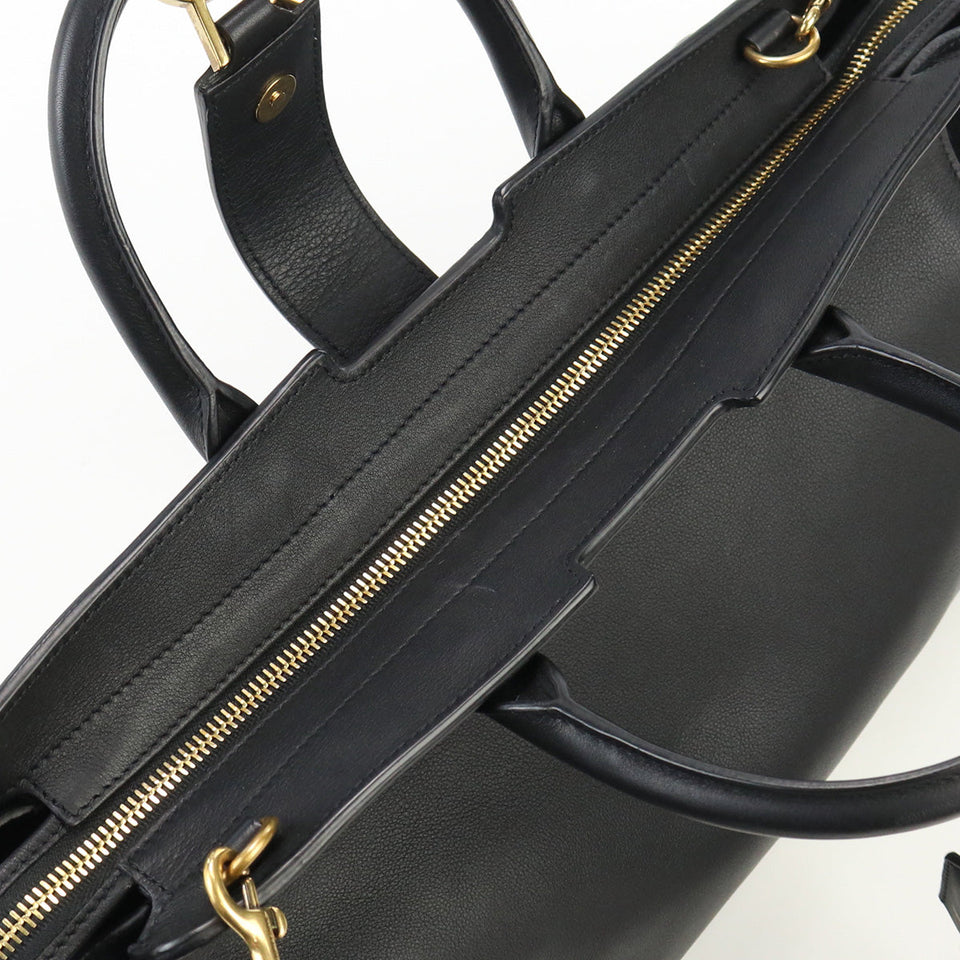 Saint Laurent- Downtown Handbag Calf Black