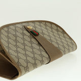 Gucci GG Canvas Web Sherry Line Clutch Bag Beige Red Green 89.01.031 uy099