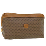 Gucci Micro GG Canvas Clutch Bag PVC Leather Beige 014•58•0198 uy121