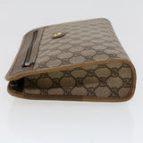 Gucci GG Canvas Clutch Bag PVC Leather Beige 41.01.037 uy122