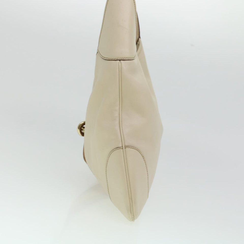 Gucci Sherry Line Jackie Shoulder Bag Leather Beige Brown 153029 uy125