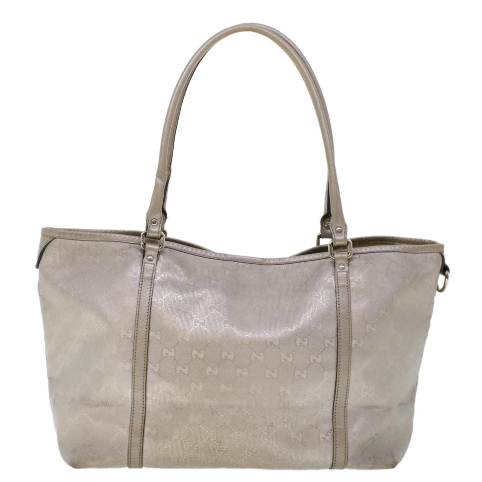 Gucci GG Canvas Shoulder Bag Silver 197953 uy130