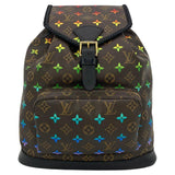 Louis Vuitton OOAK Hand Painted Leather Wrapped Montsouris GM Backpack