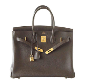 HermesBirkin 35 Vert Bronze Bag