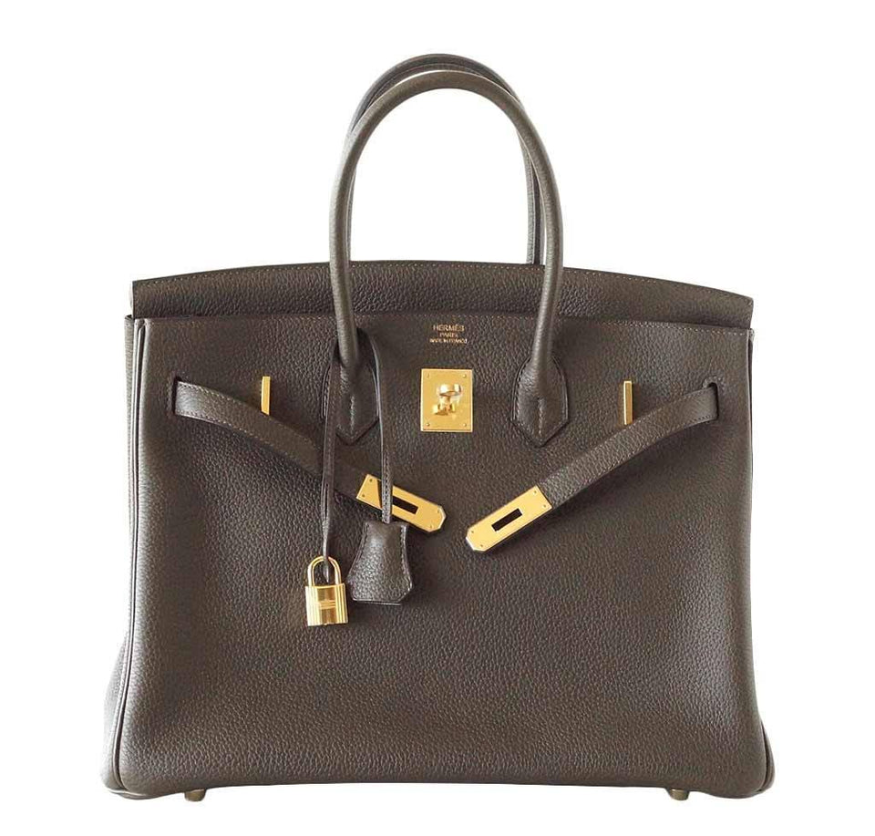 HermesBirkin 35 Vert Bronze Bag