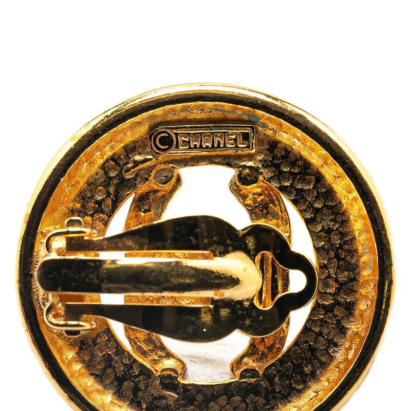 Chanel Gold Plated Coco Mark Earrings