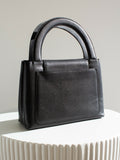 Chanel Vintage 1998 Kelly Black Caviar Leather 24K Gold Top Handle Bag