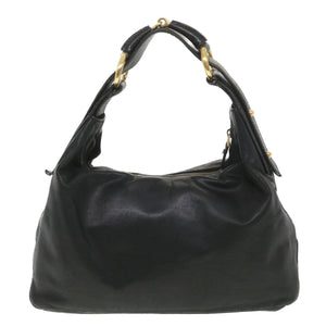 Gucci Shoulder Bag Leather Black 115867 yb002
