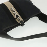 Gucci GG Canvas Sherry Line Shoulder Bag Black Beige 001 4057 002058 yb019
