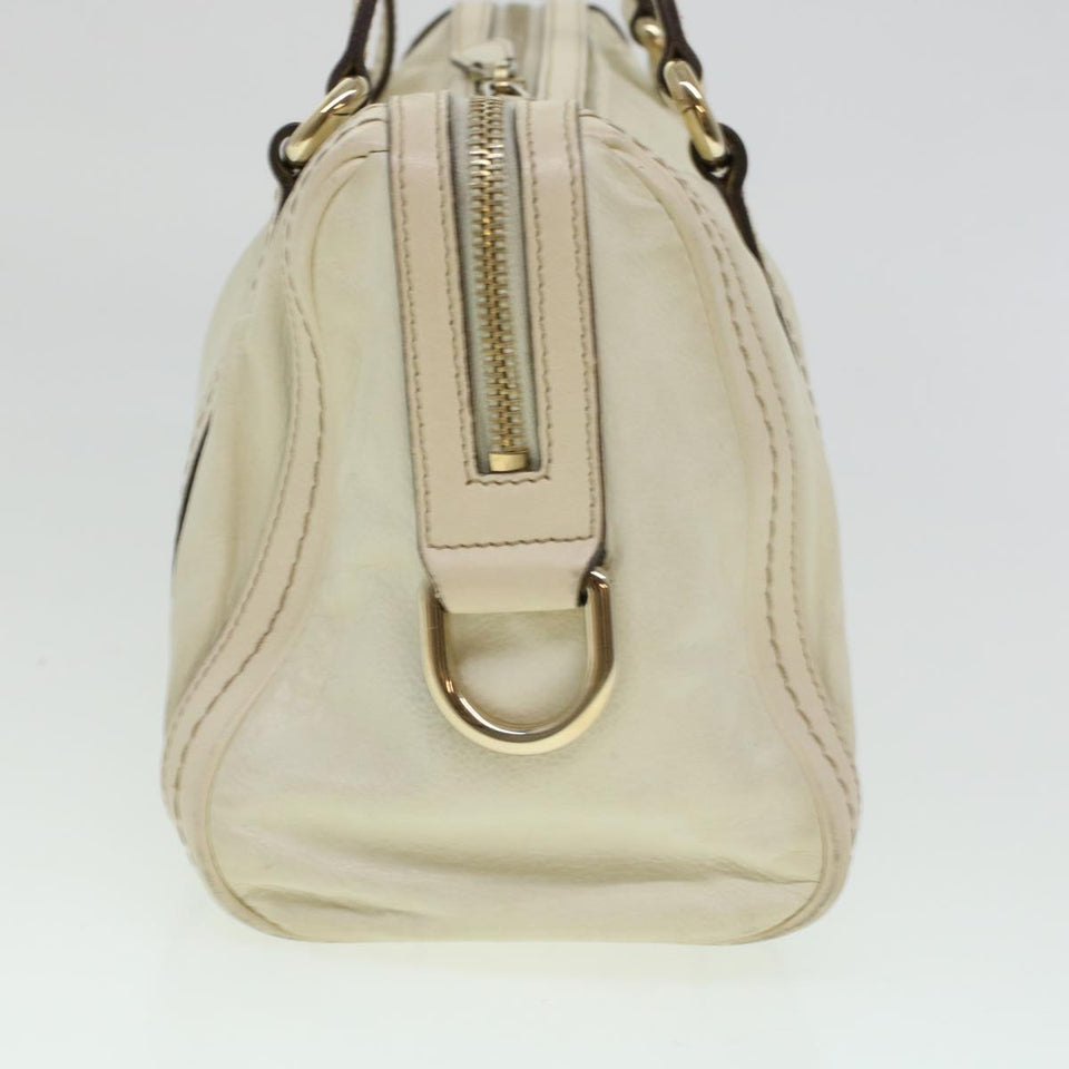 Gucci Boston Bag Leather White 181487 yb122