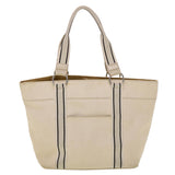 Luxury Burberry Tote Bag Canvas White Auth yb124