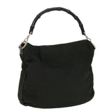 Gucci Bamboo Shoulder Bag Nylon Green 001•1638 002058 yb153