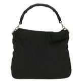 Gucci Bamboo Shoulder Bag Nylon Green 001•1638 002058 yb153