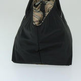 Luxury BurberrySs Blue Label Hand Bag Nylon Black Auth yb538