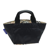 Luxury BurberrySs Blue Label Hand Bag Nylon Black Auth yb556