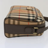 Luxury BurberrySs Nova Check Shoulder Bag Canvas Beige Auth yk10796