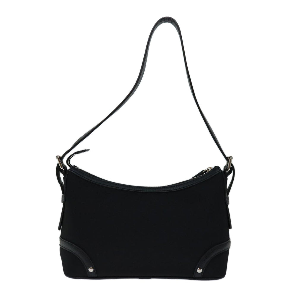 Luxury Burberry Nova Check Shoulder Bag Nylon Beige Black Auth yk11086